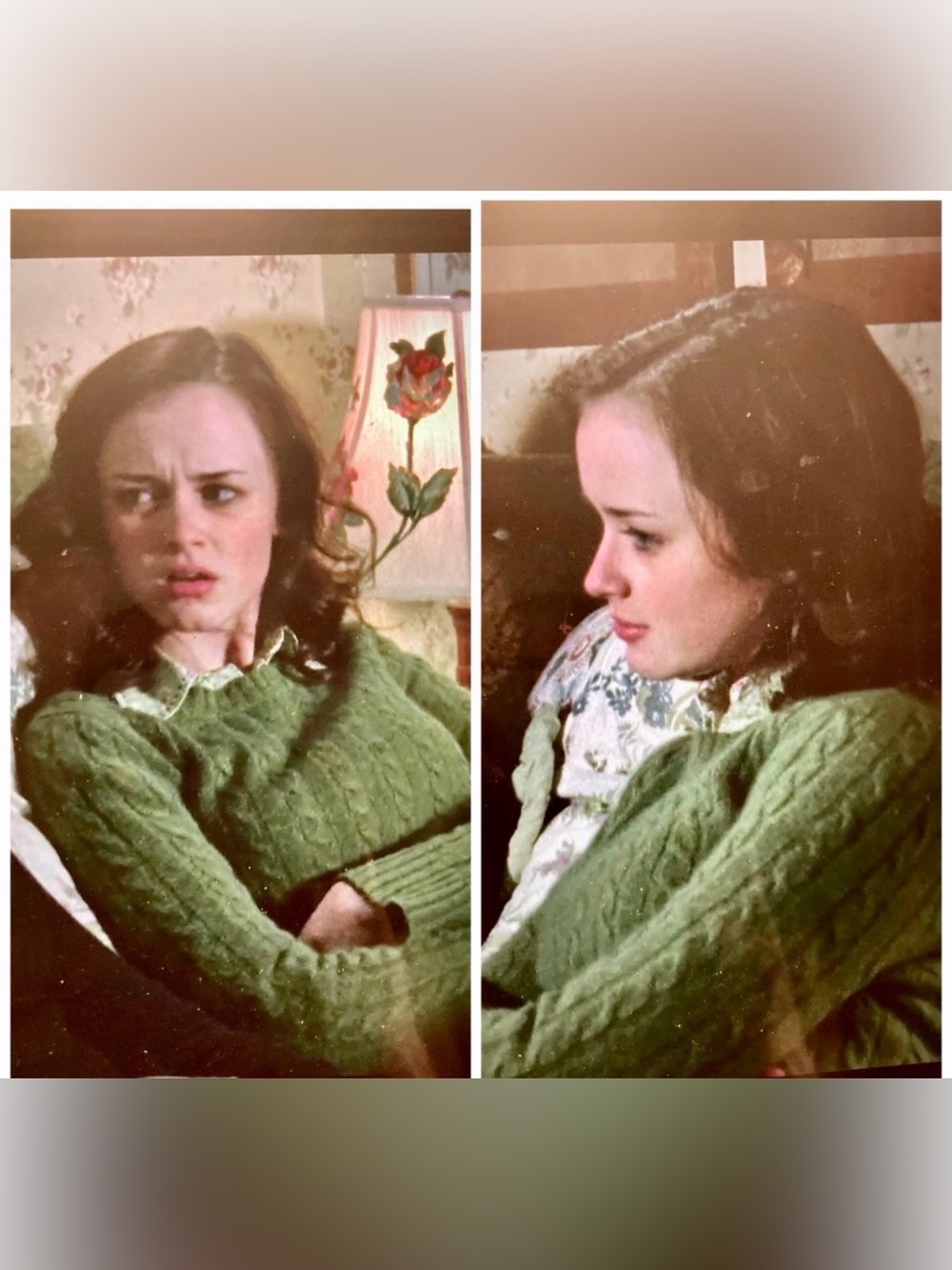 J Crew green sweater ASO Gilmore Girls